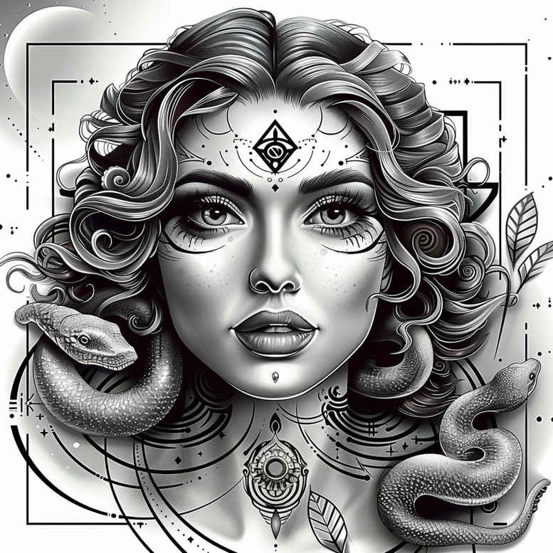 medusa-mask – tattoo design ideas free ai generated – desolate – for-nape – Gallery: medusa-inkby-ai