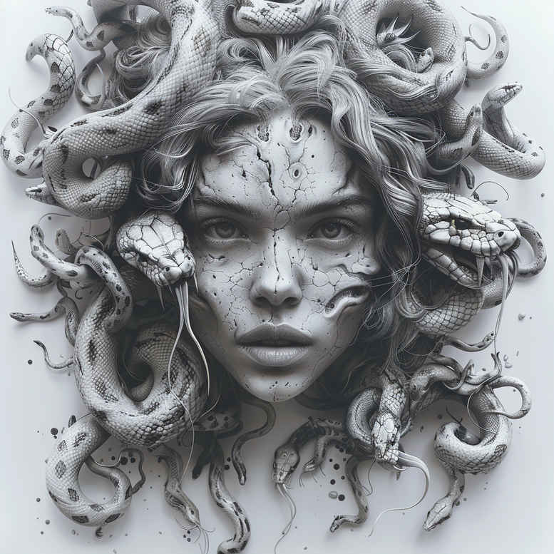 mythical-horror-tattoo-neotraditional-crisp-lines-for-elbow – tattoo design ideas free ai generated – Gallery: medusa-inkby-ai