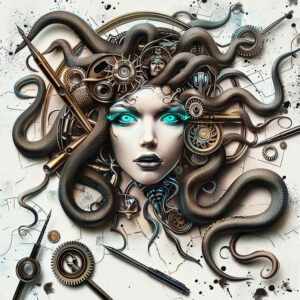 medusa-snake-tattoo – tattoo design ideas free ai generated – weird – for-forearm – Gallery: medusa-inkby-ai