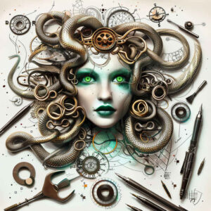 mythic-figure – tattoo design ideas free ai generated – sinister – for-wrist – Gallery: medusa-inkby-ai