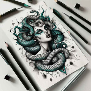 legendary-beast-tattoo-neotraditional-classic-motifs-for-upper-back – tattoo design ideas free ai generated – Gallery: medusa-inkby-ai
