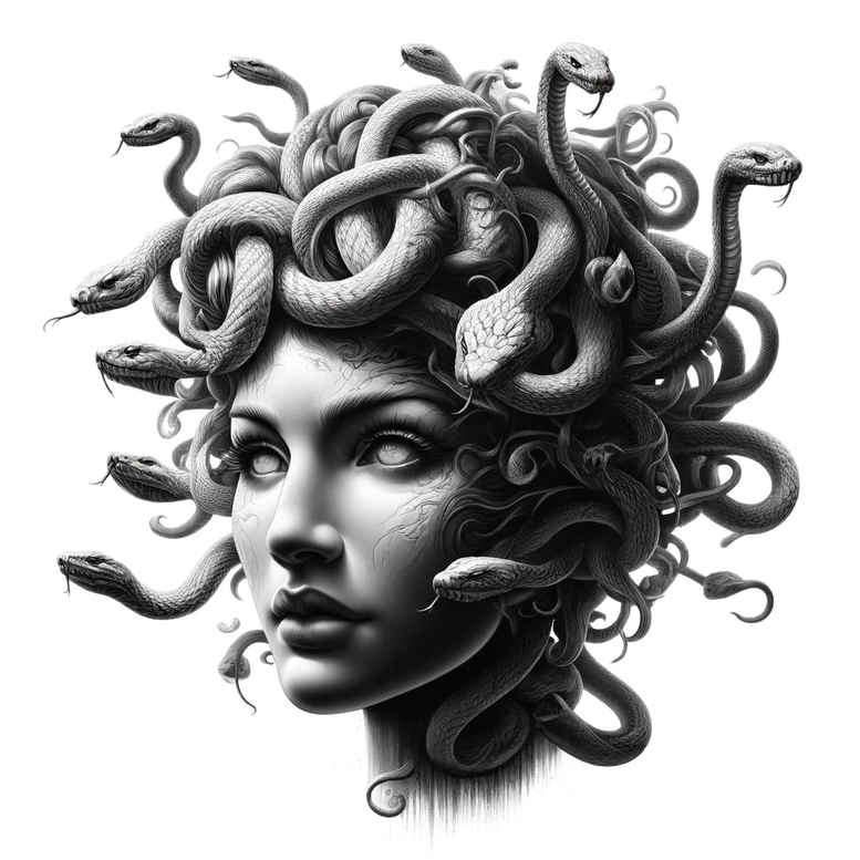 mythic-figure-tattoo – tattoo design ideas free ai generated – demonic – for-triceps – Gallery: medusa-inkby-ai