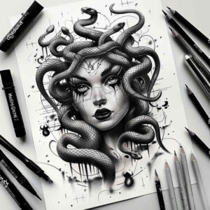 medusa-curse-neotraditional-rich-shading-for-arm – tattoo design ideas free ai generated – Gallery: medusa-inkby-ai