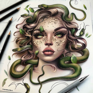medusa-serpent-hair-neotraditional-rich-shading-for-upper-shoulder – tattoo design ideas free ai generated – Gallery: medusa-inkby-ai