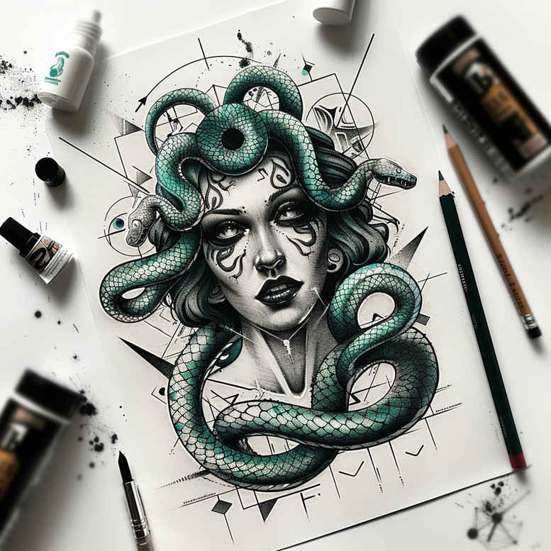 medusa tattoo design ideas bold highlights ancient symbol for hand