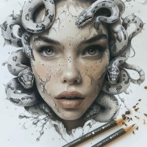 medusa tattoo design ideas minimalist cursed for chest