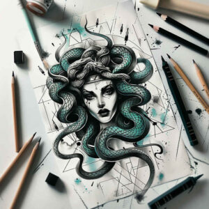 medusa tattoo design ideas artistic contrast dangerous embodying courage