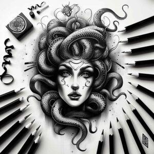 medusa tattoo design ideas Realism visual truth dark beauty represents endurance