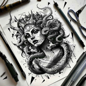 medusa tattoo design ideas Surrealism unconscious imagery dark meaning strength