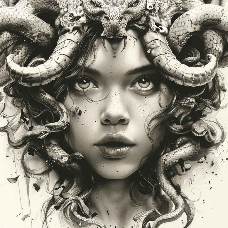 medusa tattoo design ideas Realism textured skin fierce symbol of courage