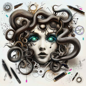 medusa tattoo design ideas bold texture gorgon for lower chest