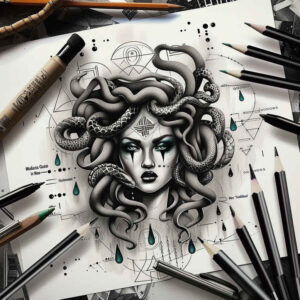 medusa tattoo design ideas Surrealism symbolic horror motif embodying endurance