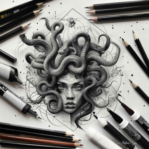 medusa tattoo design ideas moody mysterious embodying determination