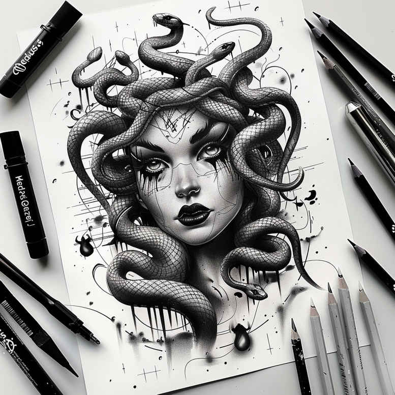 medusa tattoo design ideas luminous mystical stands for endurance