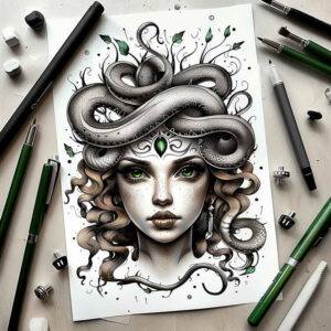 medusa tattoo design ideas Surrealism phantasmagoria mythic shows strength