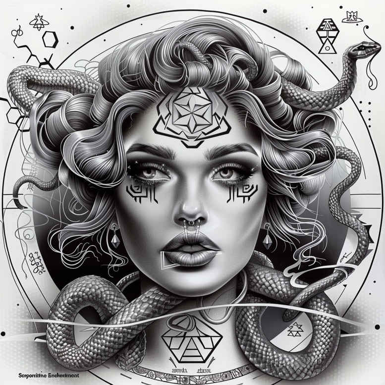 medusa tattoo design ideas Surrealism fluid forms mythological embodying perseverance