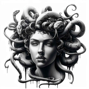 medusa tattoo design ideas Surrealism morphic mythological shows perseverance