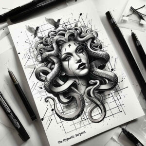 medusa tattoo design ideas minimal petrifying gaze embodying determination