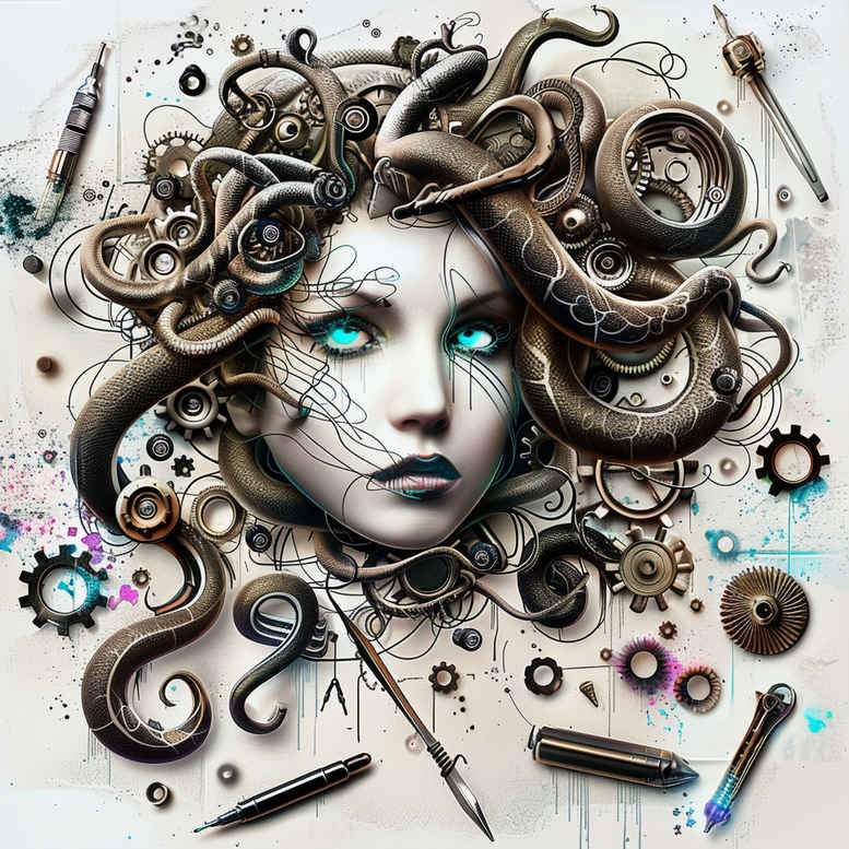 medusa tattoo design ideas Surrealism metamorphosis petrifying gaze for fingers