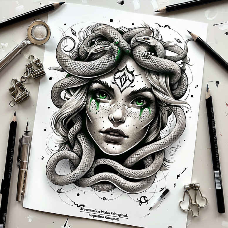 medusa tattoo design ideas Surrealism otherworldly protective symbol of resilience