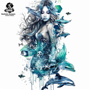 geometric-mermaid-neotraditional-artful-color-for-hand – tattoo design ideas free ai generated – Gallery: mermaids-inkby-ai