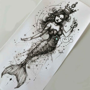 mermaid-color-tattoo-realism-lifelike-for-triceps – tattoo design ideas free ai generated – Gallery: mermaids-inkby-ai