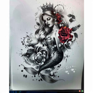 realistic-mermaid-realism-skin-realism-for-back – tattoo design ideas free ai generated – Gallery: mermaids-inkby-ai