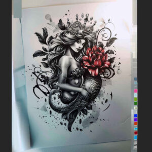 mermaid-fantasy-tattoo-surrealism-floating-elements-for-ribs – tattoo design ideas free ai generated – Gallery: mermaids-inkby-ai
