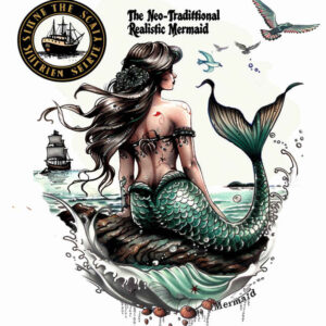realistic-mermaid-neotraditional-defined-outlines-for-side – tattoo design ideas free ai generated – Gallery: mermaids-inkby-ai