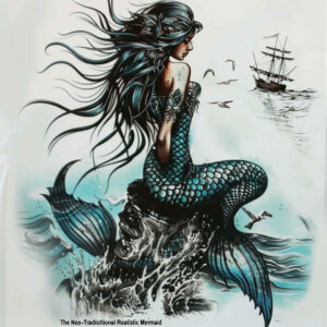 mermaid-with-ornament – tattoo design ideas free ai generated – realism-hyper-detail – for-heel – Gallery: mermaids-inkby-ai