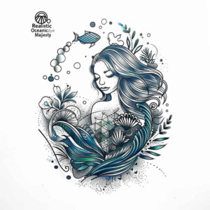 geometric-mermaid-surrealism-visual-paradox-for-chest – tattoo design ideas free ai generated – Gallery: mermaids-inkby-ai
