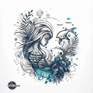 mermaid-with-moon-realism-realistic-shadowing-for-lower-leg – tattoo design ideas free ai generated – Gallery: mermaids-inkby-ai