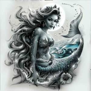 mermaid-with-tail-realism-photo-realistic-for-scapula – tattoo design ideas free ai generated – Gallery: mermaids-inkby-ai