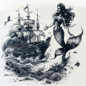 mermaid-mystery-tattoo-realism-photo-realistic-for-stomach – tattoo design ideas free ai generated – Gallery: mermaids-inkby-ai