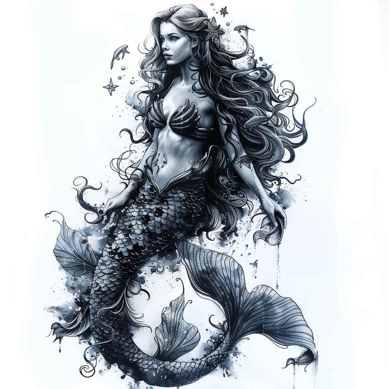 mermaids tattoo design ideas Surrealism symbolism alluring shows courage