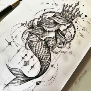 mermaids tattoo design ideas real-life shading alluring stands for courage