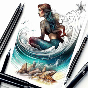 mermaids tattoo design ideas lifelike beauty for abdomen