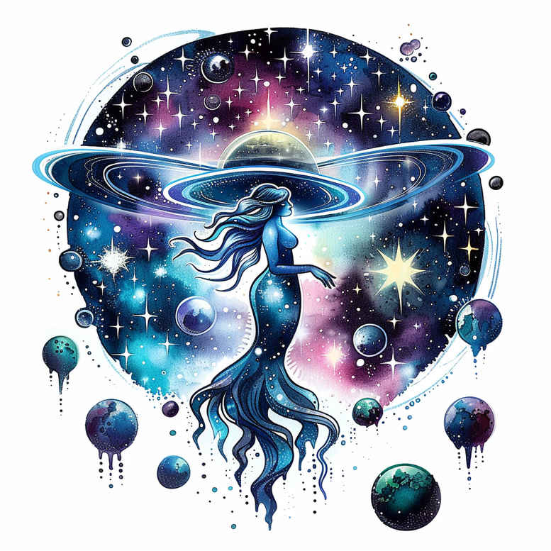mermaids tattoo design ideas Realism ultra detailed enchanting for side