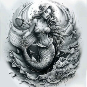 mermaids tattoo design ideas Surrealism hyperreal enchanting represents resilience