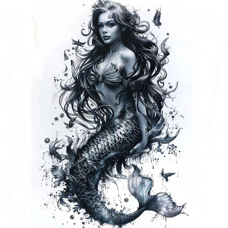 mermaids tattoo design ideas balanced color fantasy motif symbol of resilience