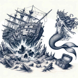 mermaids tattoo design ideas bold motifs fish tail shows determination
