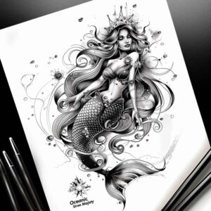 mermaids tattoo design ideas Surrealism enigmatic light magical symbol of determination