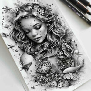 mermaids tattoo design ideas color richness natural curves courage and power