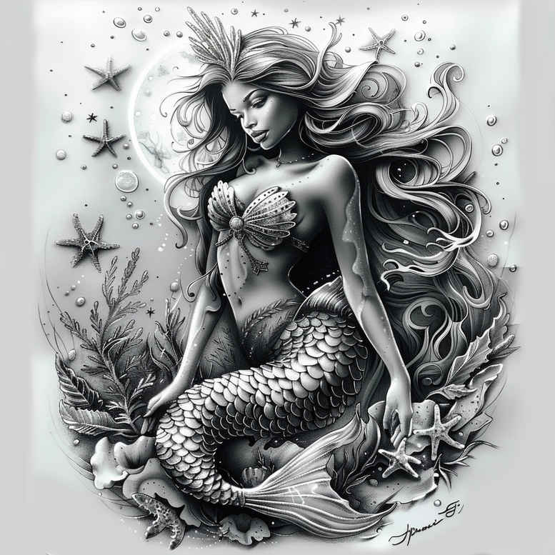 mermaids tattoo design ideas crisp ocean represents endurance