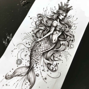 mermaids tattoo design ideas true-to-life ocean waves meaning strength