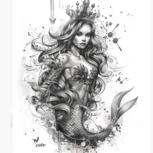 mermaids tattoo design ideas mirrored effect spiritual for arm
