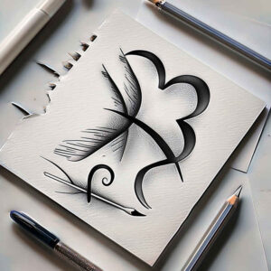 airy-touch – tattoo design ideas free ai generated – dynamic-center – for-shin – Gallery: minimalistic-inkby-ai