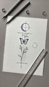 bare – tattoo design ideas free ai generated – geometric-pattern – for-hand – Gallery: minimalistic-inkby-ai