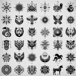 clear-edge – tattoo design ideas free ai generated – circular-pattern – for-temple – Gallery: minimalistic-inkby-ai