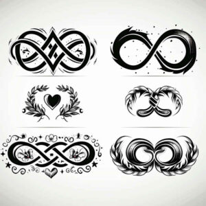 concise – tattoo design ideas free ai generated – continuous-pattern – for-triceps – Gallery: minimalistic-inkby-ai